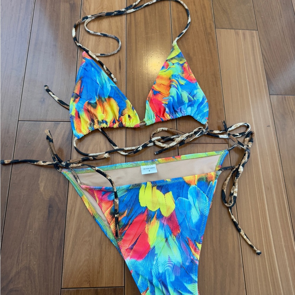 Melissa Simone Vibrant Multicolor Bikini Set- seen on Kendall Jenner